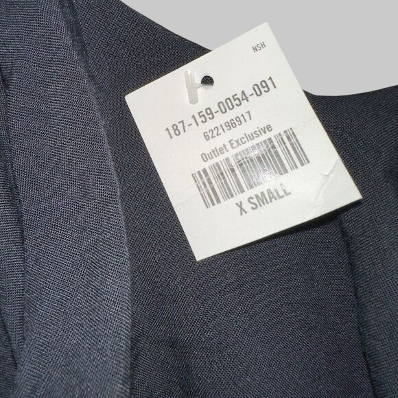 Abercrombie & Fitch Ruffle Romper Black XS Micro Short Spaghetti Strap Travel - Picture 7 of 14